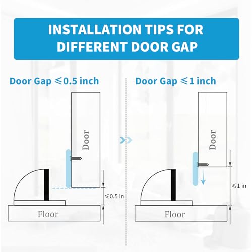 Hutlon HUTON-C-GUDING-B-2P Door Stops 2 Pack, Magnetic, Brushed Satin Black, Floor Mount thumb #2