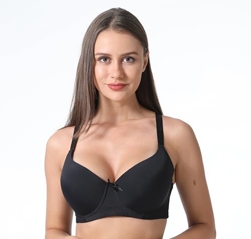 Image of Viola's Secret 6 Pack of Color Print T-Shirt Bras B Cup C Cup and D Cup