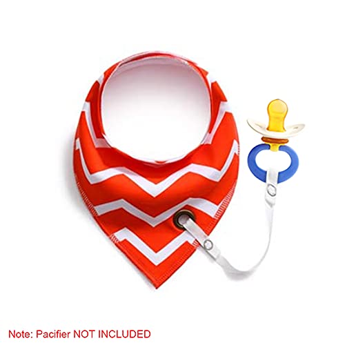 yeacher Babadores de baba de bandana de bebê 4 peças babadores de bebê com suporte de chupeta para m