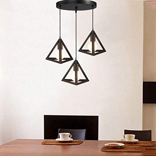 Lámpara Colgante Industrial Uopyne estilo vintage y retro para hogar 7