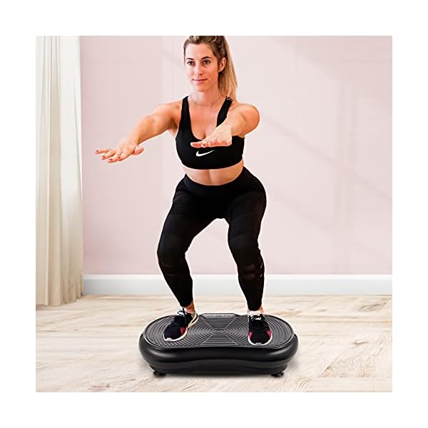 ZELUS Vibration Plate Exercise Machine with Resistance Bands, Vibrating Core Cardio Strength Training Plate for Home Workouts, Exercise Fitness Home Gym Equipment Vibration Machine with Remote