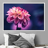 Framed Canvas Wall Art Flora Snapshot Closeup Dark Expressive Farmhouse/Country Floral Multicolor Photography Realism Single - 16x24 inches
