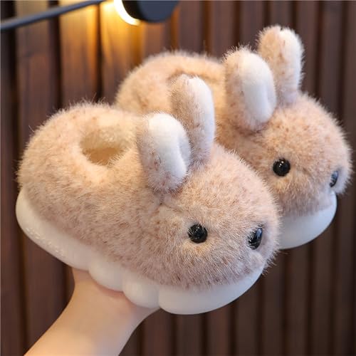 Image of Cute Women's Rabbit Slippers - Warm & Plush, Cartoon Design, Perfect for Winter & Indoor /Outdoor Use