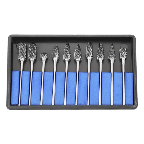 Set de 10 fresas de acero de carburo de tungsteno miniatura 5