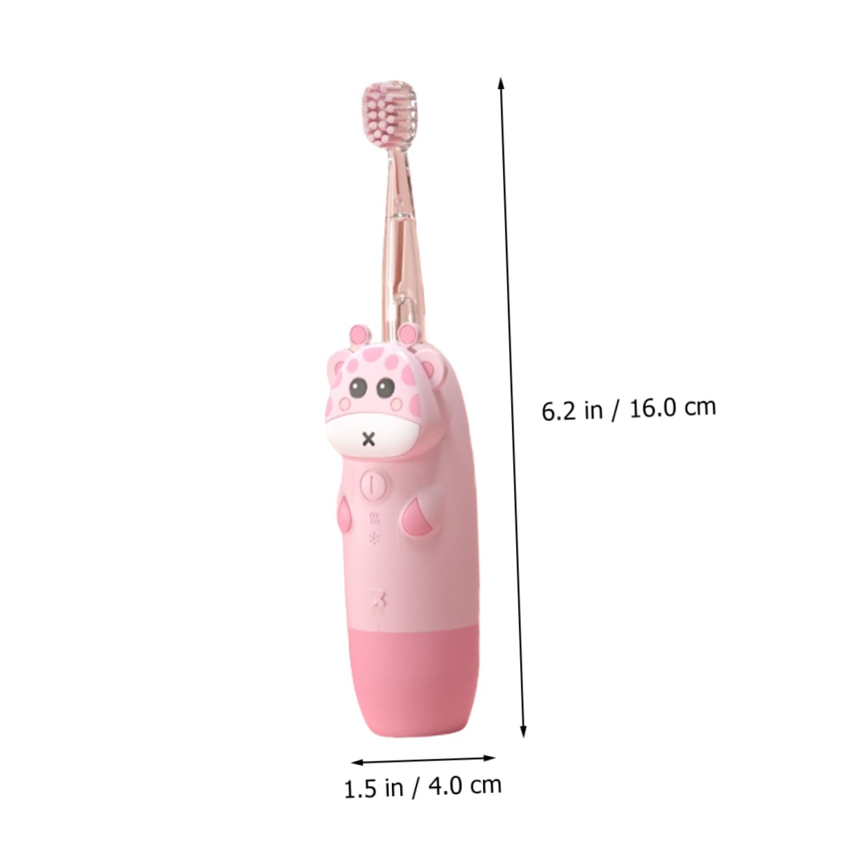 ORFOFE Elektrische Kinderzahnbürste Satz Rosa aus Silikon Undpc mit Verstellbarer Putzfrequenz für Babys und Kinder zur Sanften Zahnpflege