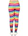 HDE Girl's Leggings Holiday Stretchy Full Ankle Length Striped Tights Rainbow Stripes - 7-8