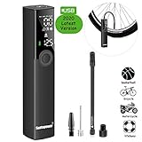 Portable Air Compressor, Air Inflator Handheld Tire Pump with Digital LCD LED Light, Digital Air...