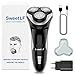 SweetLF [2024 Neu] Rasierer Herren Elektrisch, Nass- & Trockenrasierer Rasierapparat mit Einziehbarer Bartschneider 100% Wasserdicht Elektrorasierer für Männer
