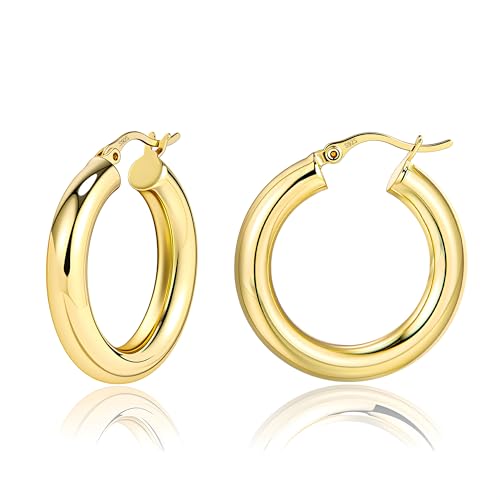 Image of Chunky Hoop Earrings for Women Small Huggie Hoops Earrings Fashion Jewelry