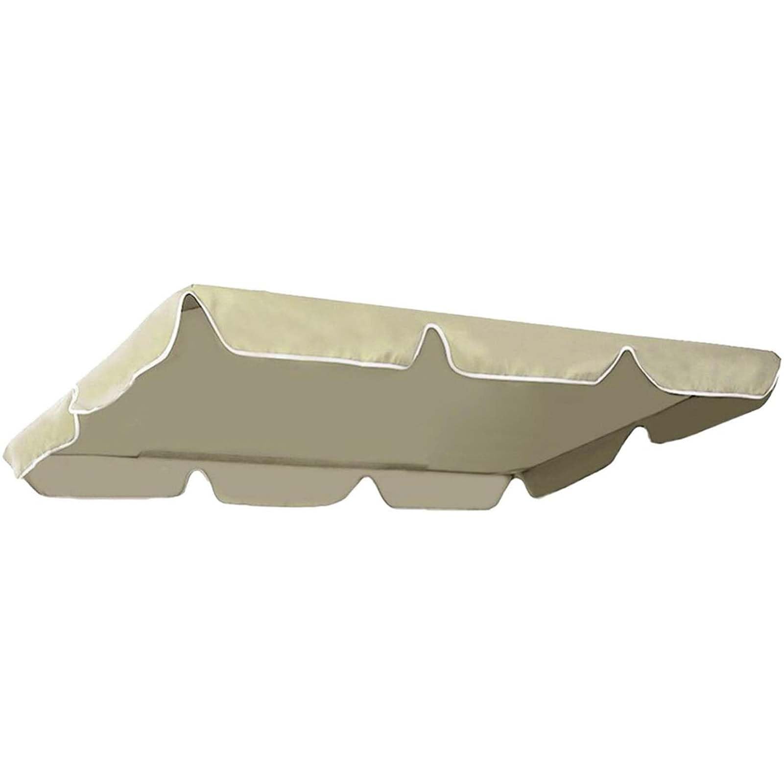 Swing Top Cover Replacement Sunshade Garden Swing Seat Canopy Cover Canopy Swing Covers Swing Chair Canopy Replacement For Patio Garden Poolside Backyard Enjoy Garden,Beige,249x185x18cm