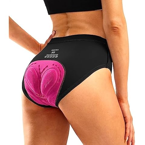 Women's 4D Padded Bike Underwear Cycling Bicycle Shorts Mountain Biking Riding Briefs Biker Cycle Spin Undershorts Padding Motorcycle Gear for Women(Black,L) Cover