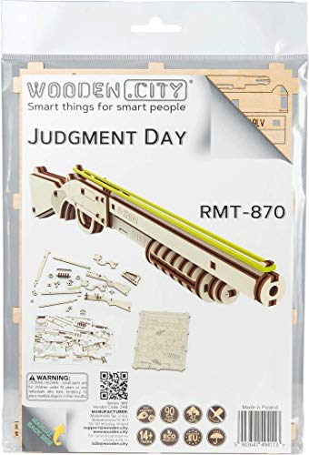 Wooden.city Rubber Band Gun - Judgment Day Rmt-870 - Toy Gun Realistic Model For Kids And Adults - Elastic Band Gun Pistol For Kid - Shotgun Toy - Wooden Gun Model Kit - Wooden Pistol #TOP4