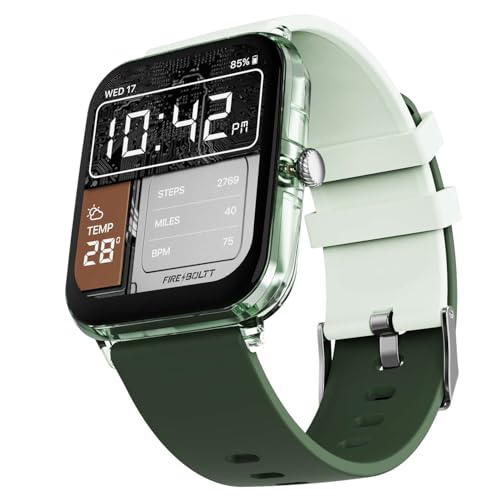 Image of Fire-Boltt Ninja Phantom Smart Watch 1.83 inch Display, Transparent Clear Body Design, Bluetooth Calling, 120+ Sports Modes, Voice Assistant, AI Outfit Watch Face Smartwatch for Men & Women Shadow Olive