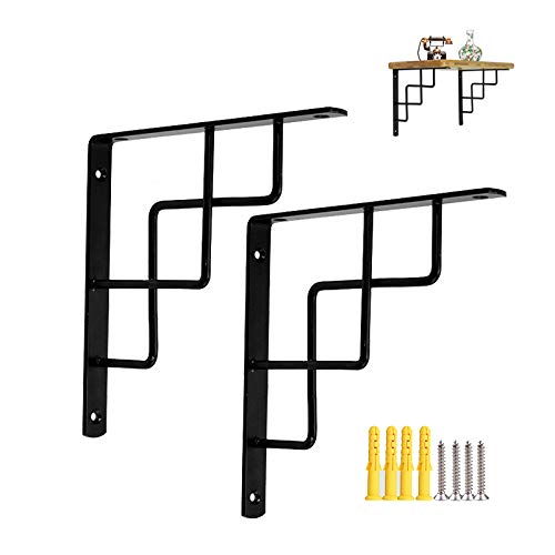 TBHOME 2 Packs de Plate-Forme Décoratif, Support de Plateau Flottant Mural, L/Le Noir/140 Mm / 5,5 Pouces Cover