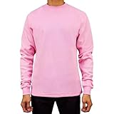 Access Men's Heavyweight Long Sleeve Thermal Crew Neck Top Light Pink, 3X