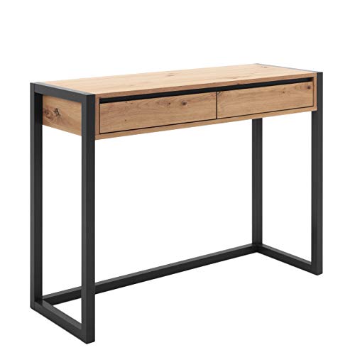 Newfurn Konsolentisch Anthrazit Wildeiche Schreibtisch Klein Vintage...