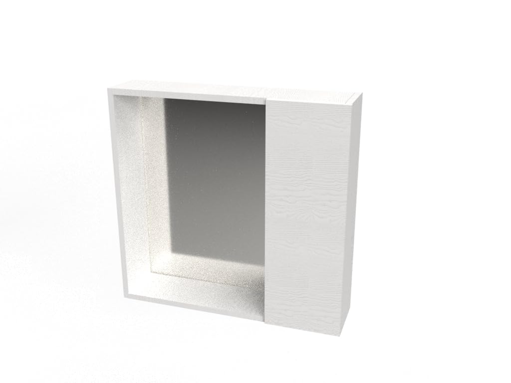 Mama Store SPECCHIERA BAGNO con VANO CONTENITORE e LUCE LED - Bianco Artico