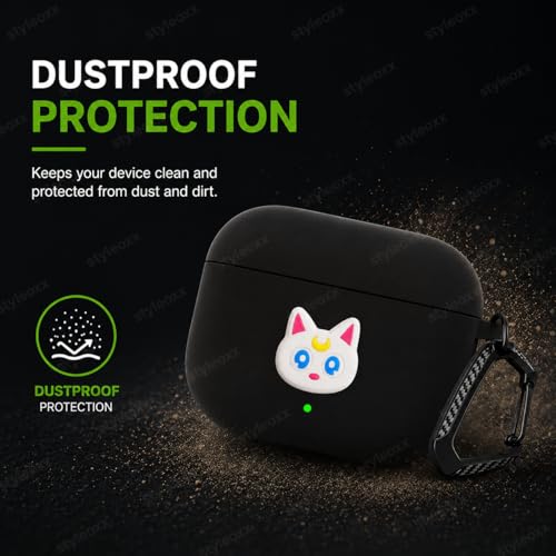 Image of Anvique Silicone Case for OnePlus Buds 4 Pro,Shockproof Protective Cover, Scratch Resistant, Lightweight, Precise Fit with Charging Access (Cute Cat T)