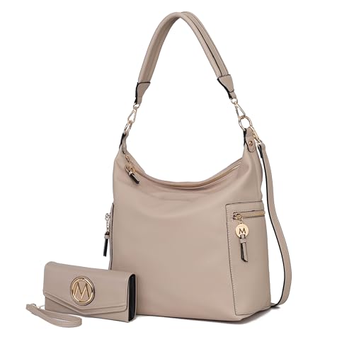 Image of MKF Collection Hobo Bag & Wristlet Wallet for Women, Vegan Leather Shoulder Handbag Messenger Purse Bag by Mia K