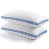 Hiimgo 2 Pack Shredded Memory Foam Pillow for Restful Sleep,Hypoallergenic and Cooling,Machine Washable,Standard Size(48x74cm,1 Pair)