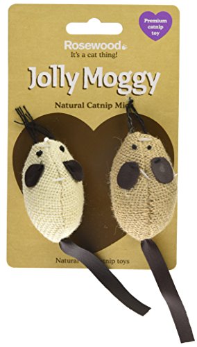 Jolly Moggy Cat Toys - Ratones de hierba gatera
