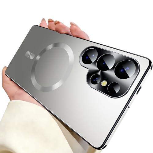 Image of for Samsung Galaxy S26 Ultra Case,Slim Design Compatible with MagSafe,Strong Magnetic Shockproof Military-Grade Protection for Screen & Camera Cover Case for Samsung S26 Ultra,Silver