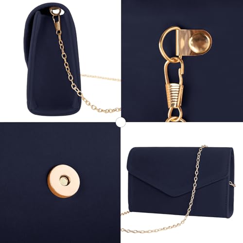 Image of Clutch Purses for Women Evening Bag Faux Suede Formal Party Wedding Cocktail Prom