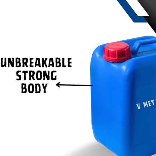 Image of V METAL ARTS Plastic Jerry Can | 20 Litre | Water Storage Drum | Leak Proof Gallon | Refillable Empty Can with Sealed Cap | PVC Can | Fuel & Chemical Storage Container | for Generators, Jeeps, Marine, Boat and Other Vehicles
