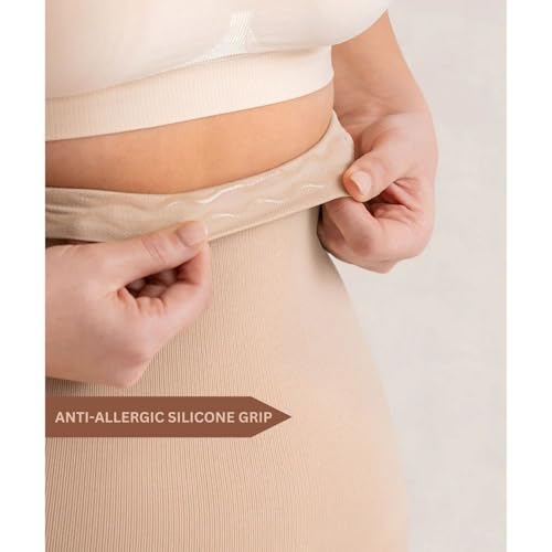 Image of FIT PICK Tummy Tucker Women Shapewear for Women Tummy Control High Waist Body Shapewear with Anti Rolling Comfortable, Breathable Seamless Body Shaper (Small-Medium) Beige