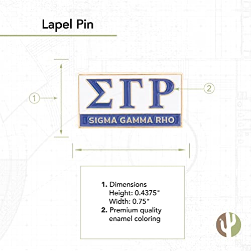 Image of Desert Cactus Sigma Gamma Rho Sorority Lapel Pin SGRho Made of Metal for Formal Wear, Bag and Hat Jewelry, and Tie Tack (Lapel Pin - Design B)