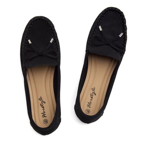 Image of Herstyle Loafers for Women - Slip-On Business Flats Shoes | Dressy Casual Walking Flats with Memory Foam Insole | Lightweight & Comfortable Moccasins for Office & Travel