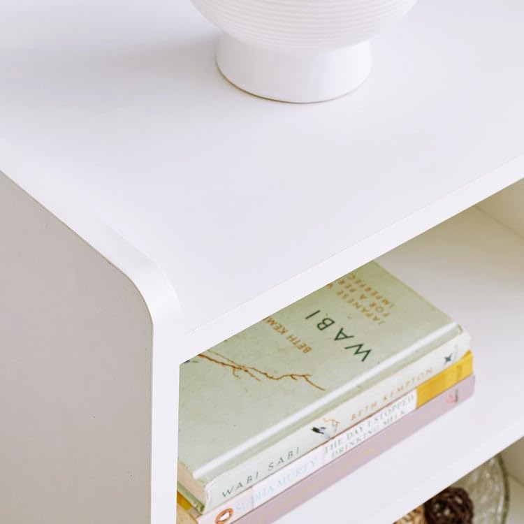 Image of Home Centre | Helios - Alton | Engineered Wood | Bed Side Tables | White | 1 Year Warranty