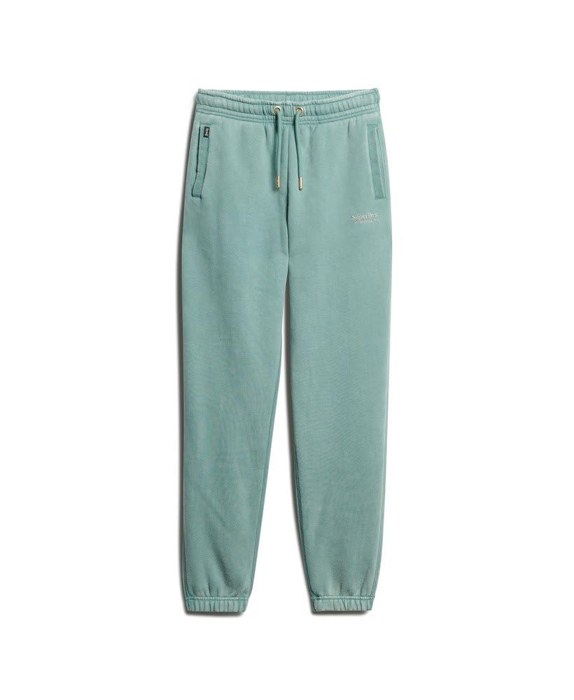 Superdry Damskie spodnie do biegania Essential ze ściągaczami i logo