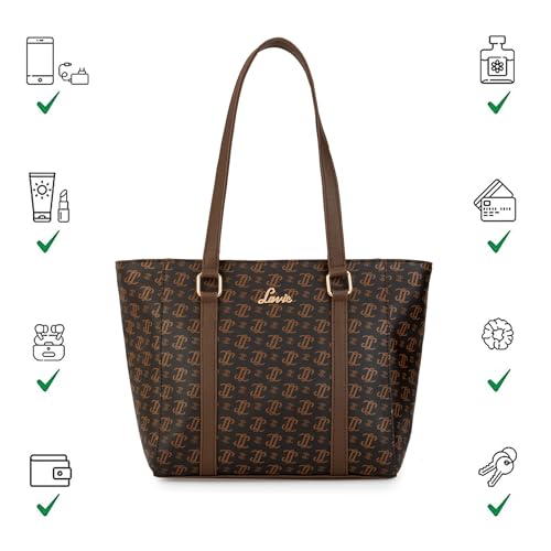 Image of Lavie Women's Mono LL Veronica Tote Bag for Women | Tote Handbag for Work | Ladies purse | Stylish Shoulder Bag | Gift for Women