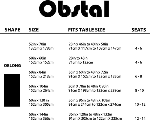 Image of Obstal 210GSM Rectangle Table Cloth, Sky Blue, 54 x 108 Inch | Heavy Duty Water Proof Microfiber Tablecloth, Decorative Fabric Table Cover for Outdoor and Indoor Use