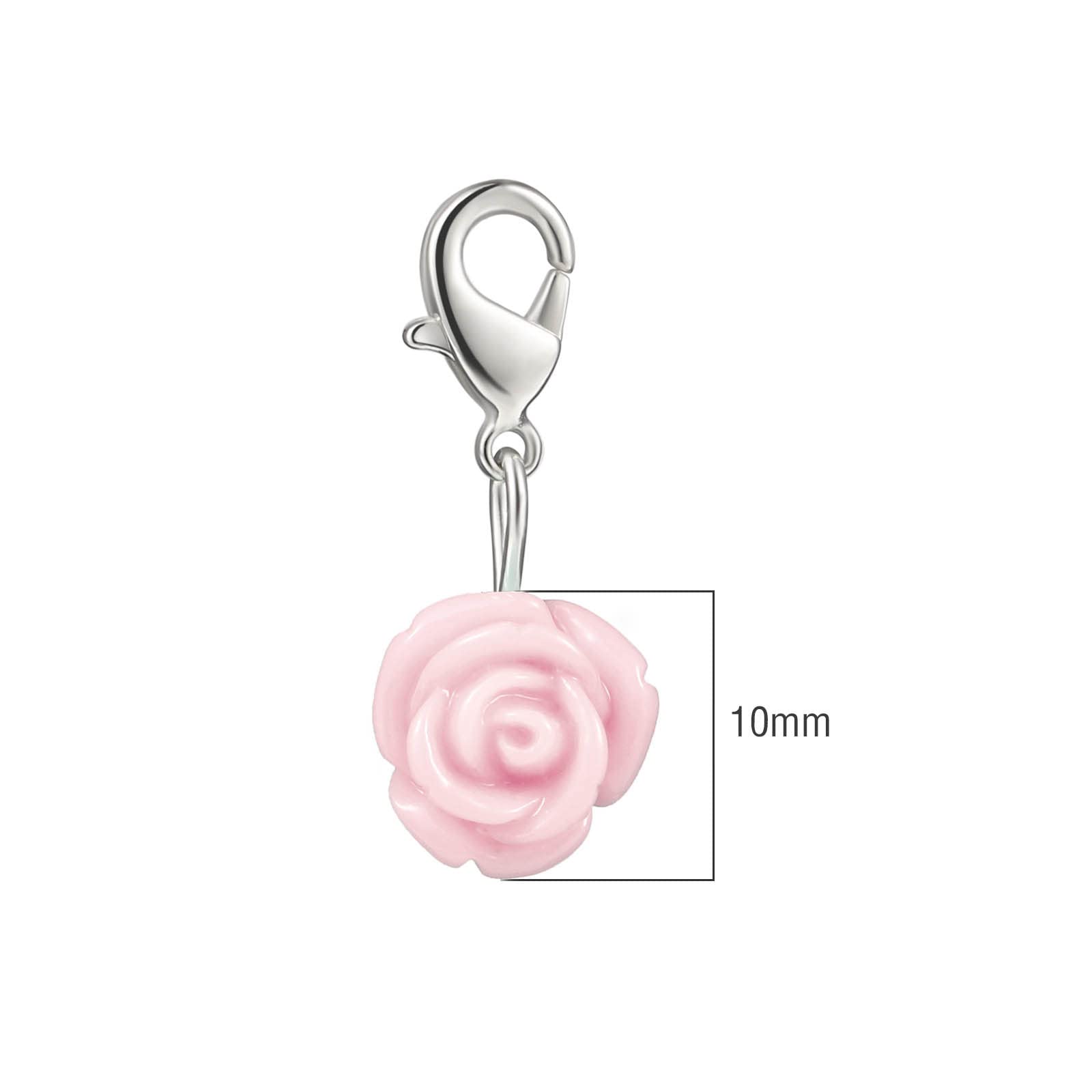DoreenBeads Stitch Markers for Knitting Crocheting-12Pcs Rose Flower Removable Clasp Locking Stitch Marker Charms for Weaving Sewing Accessories Quilting Handmade Craft Jewelry DIY Art