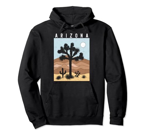 Vintage Retro Style Sunset Joshua Tree National Park Arizona Sudadera con Capucha