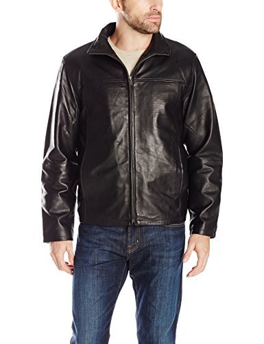 Stand Collar Leather Jacket 