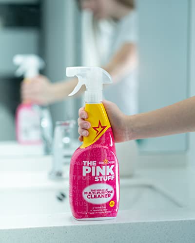 Stardrops - The Pink Stuff - The Miracle Multi-Purpose Spray, Window & Glass Cleaner, And Bathroom Foam Spray Bundle (1 Multi-Purpose Spray, 1 Window & Glass Cleaner, 1 Bathroom Foam Spray) #TOP3