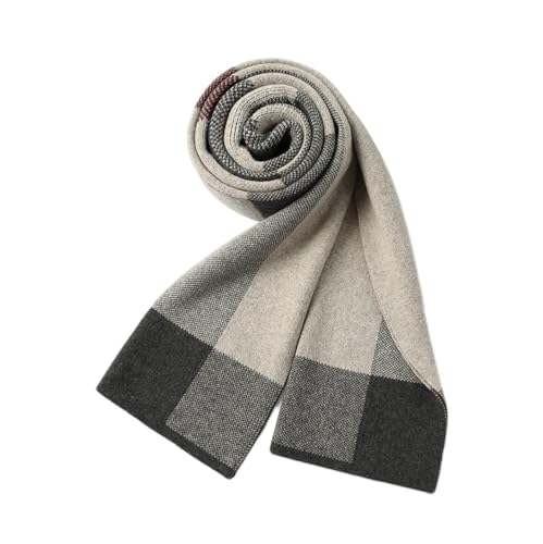 Foulard en coton cachemire homme de luxe à rayures d'hiver élégantes
