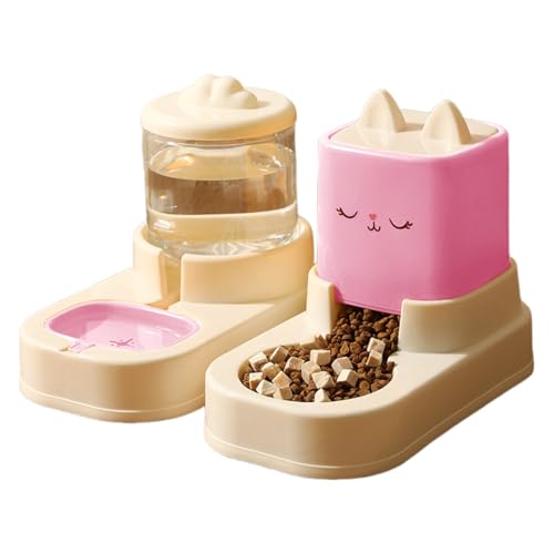 【ペット用オートフィーダー&給水器セット】猫自動給餌器 犬用 大容量2200ML 自動補給 転倒防止設計 フード&水同時供給 フィルター付き