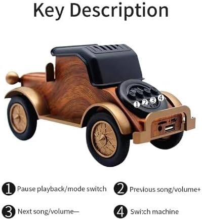 Retro Bluetooth Speaker with FM Radio – Vintage Portable Wireless Speaker for Car, Home & Outdoor Use