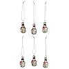 Primitives by kathy vintage style mini glass snowmen ornaments 2 inches tall set of 6  urban country home decor