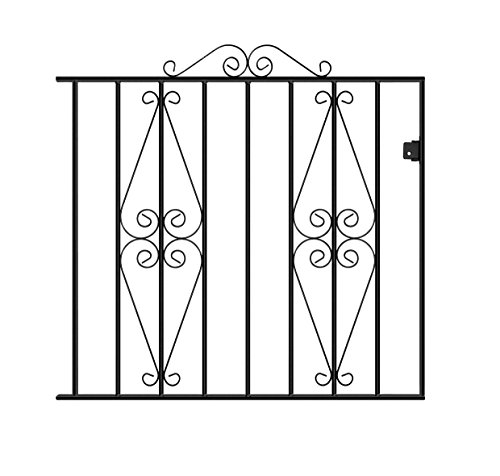 STIRLING Scroll Garden Gates 1067mm (3ft 6in) GAP X 914mm H wrought iron metal gate ST05