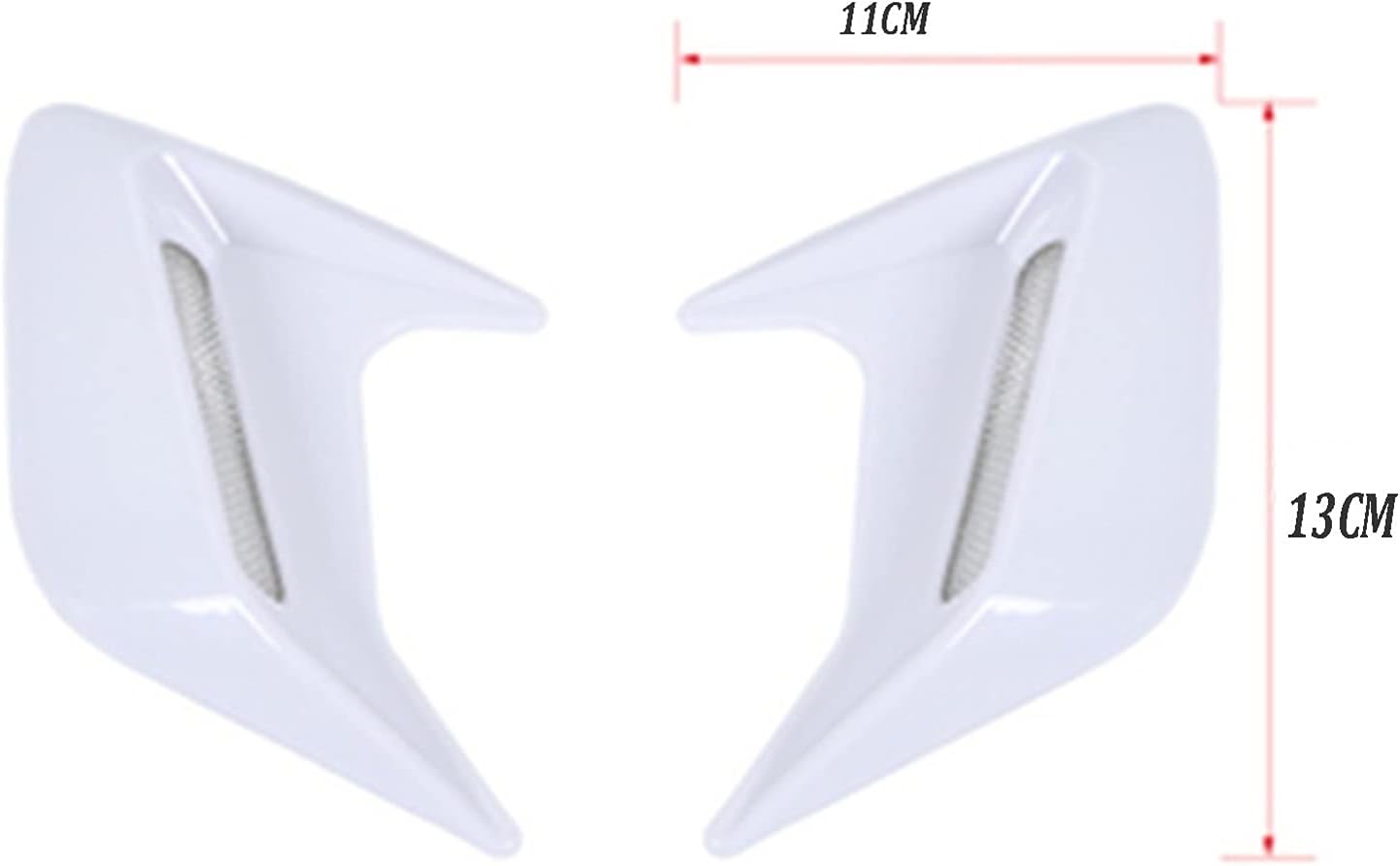 Hood Scoops 2 Pcs Car Air Flow Intake Scoop Hood Vent Scoop Covers, Turbo Bonnet Vent Cover ABS Universal Car DIY Stickers