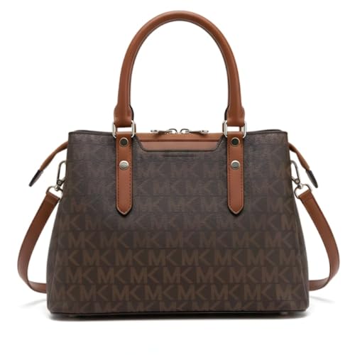Bolsa Feminina Couro Sintético Social Bolsa de Ombro Mão Transversal Multicamadas Tamanho Grande (Modelo 3)