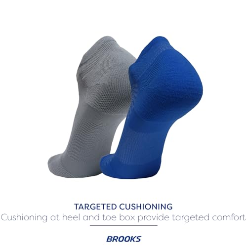 Image of Brooks Run-In No Show Socks, Athletic Running Socks, Comfort Fit, 3-Pack