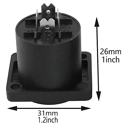 Conector hembra tipo 4 polos para altavoz, pack 2 piezas miniatura 5