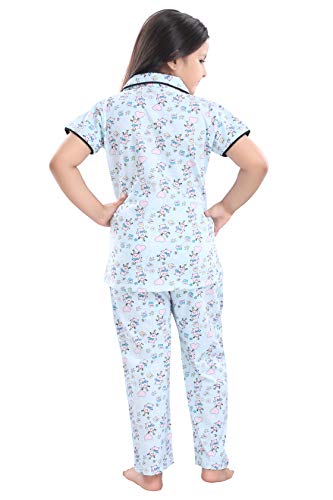 Image of AV2 Girl's Cotton Printed Night Suit Night Dress Pajama Set 6620