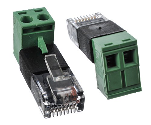 Adaptador RJ45 Modular Plug a Terminal de Tornillo para Extracción de Voltaje PoE miniatura 1